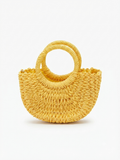 Bolso de Mano de Rafia Natural - Estilo Verano “Sol Mediterráneo"