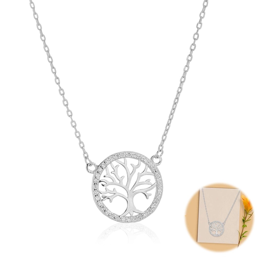 Collar del Árbol de la vida de plata de ley