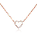 Collar Lumina Heart Plata de Ley en Oro Rosa